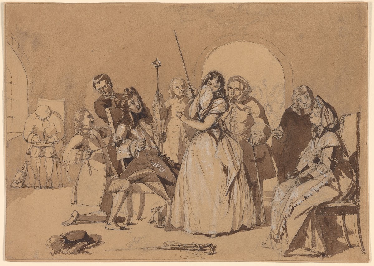 Young Man Confined To A Chair With A Young Woman Standing Before Him