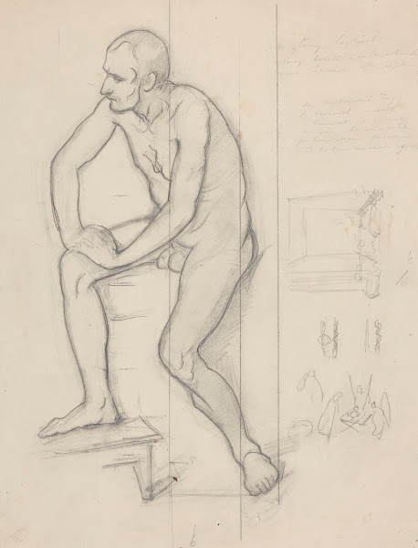 Study of the king figure for the painting Death of Barbara Radziwiłł 1860
