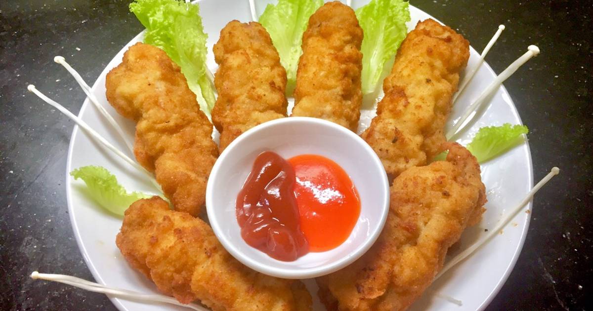 Thịt cuộn nấm chiên xù