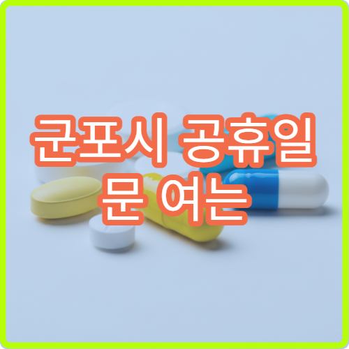 군포시 공휴일 문 여는 약국 어디? 당번약국 영업시간 및 야간 운영 정보 안내