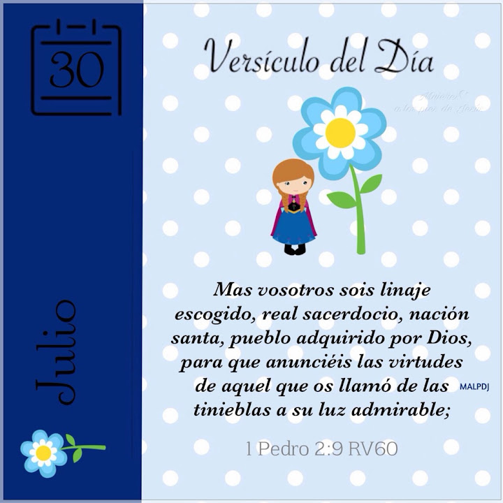 Julio 30 ~ 1 Pedro 2:9