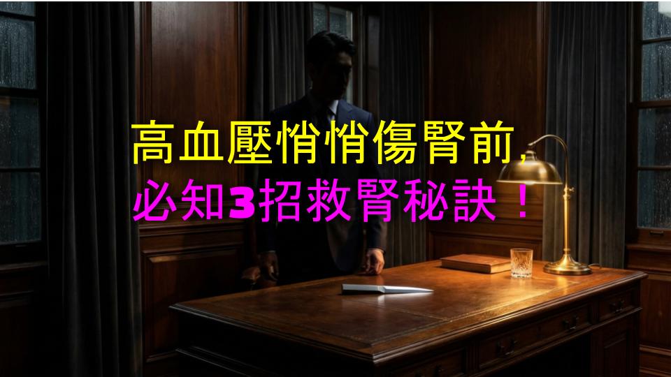 高血壓悄悄傷腎前，必知3招救腎秘訣！
