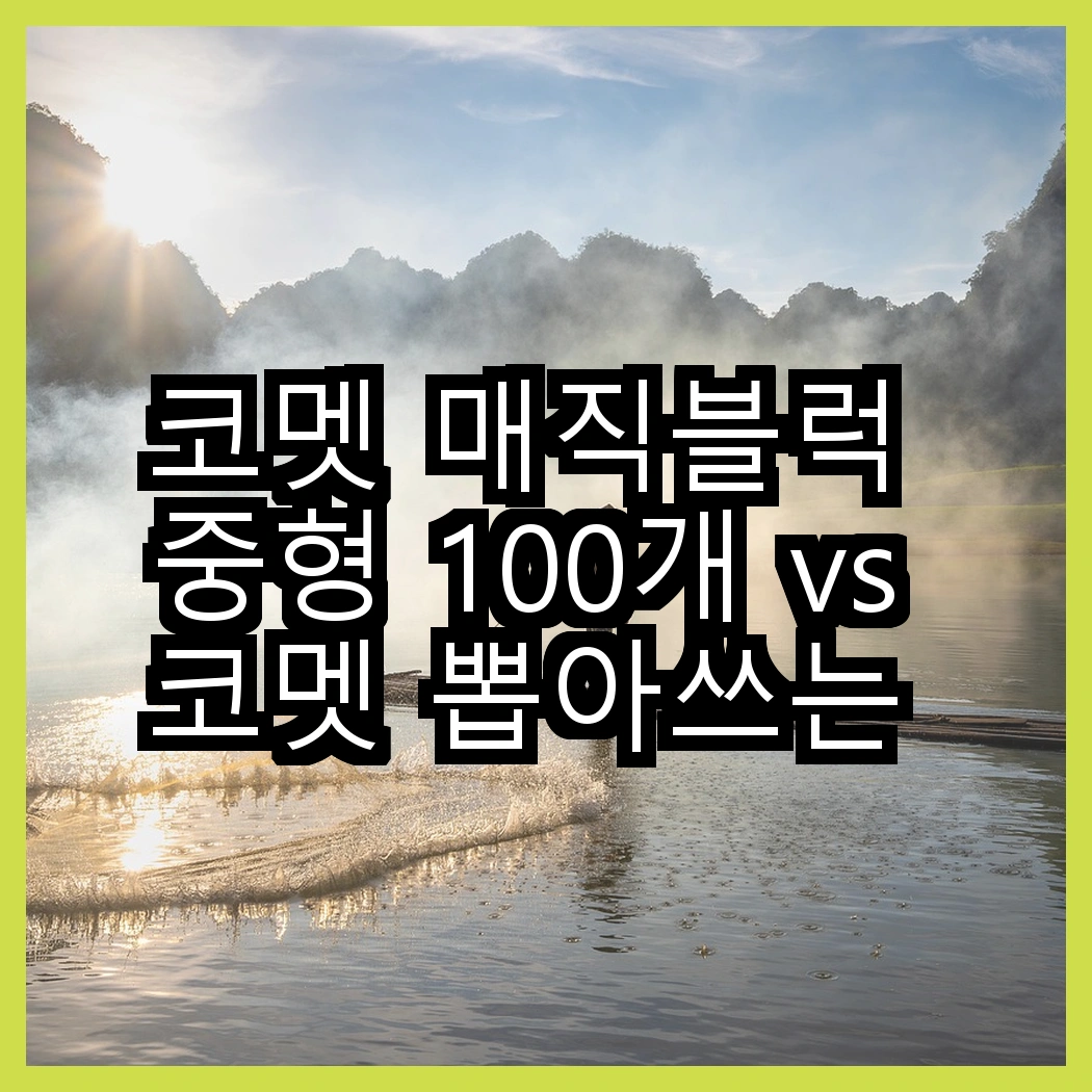 코멧 매직블럭 중형 100개 vs 코멧 뽑아쓰는 분리수거 배접 비닐봉투, 어떤 선택이 더 실용적일까? 썸네일