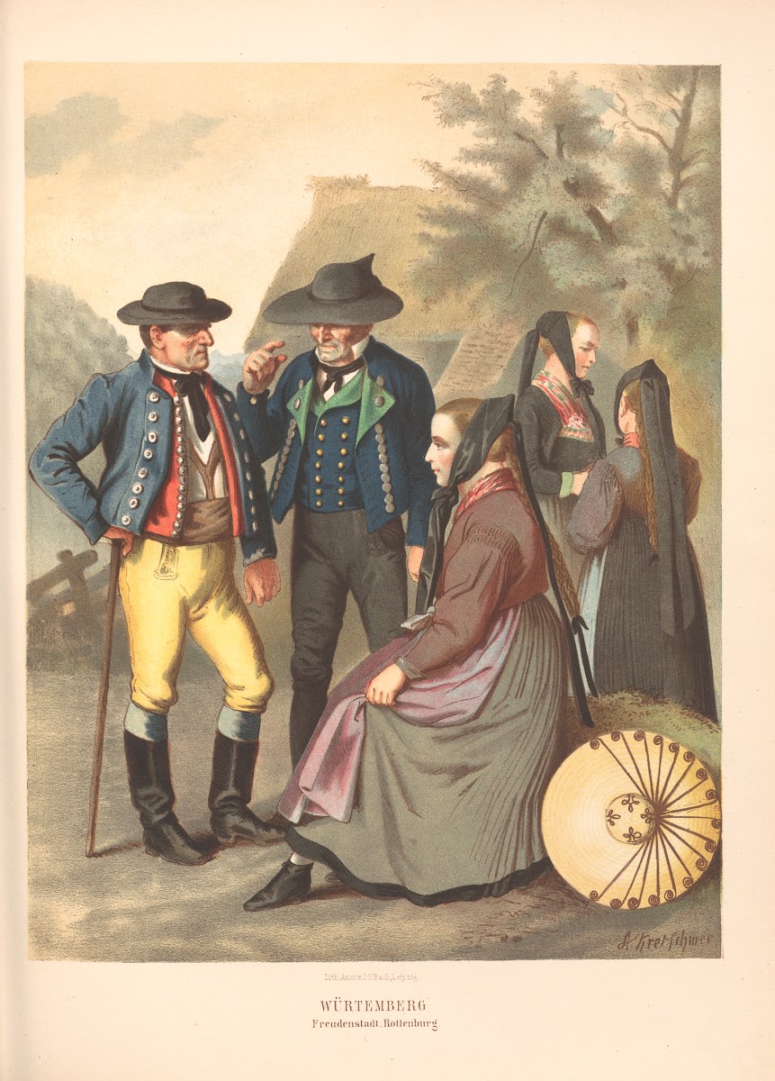 Deutsche Volkstrachten Pl43 1870