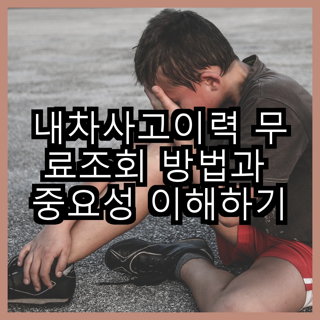 내차사고이력 무료조회 방법과 중요성 이해하기 썸네일