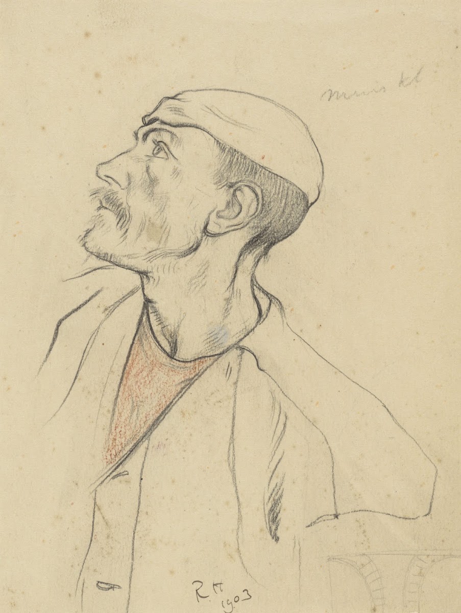 Kop Van Een Omhoog Kijkende Man 1903