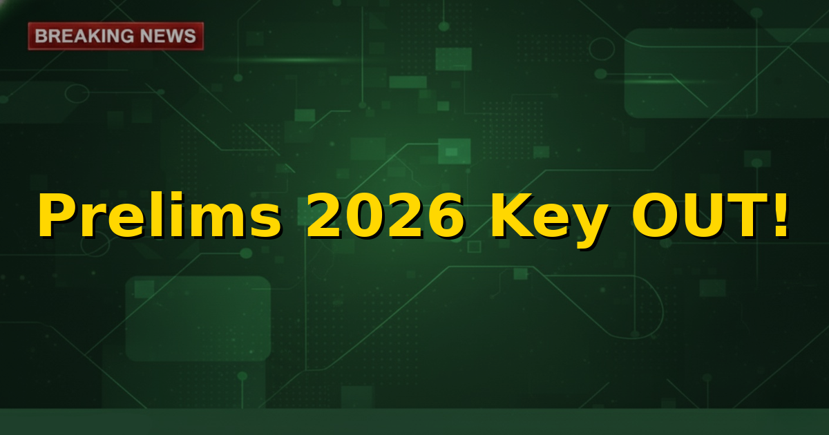 Image of a magnifying glass over an exam paper, symbolizing the release of UPSC Prelims 2026 answer key and question paper.