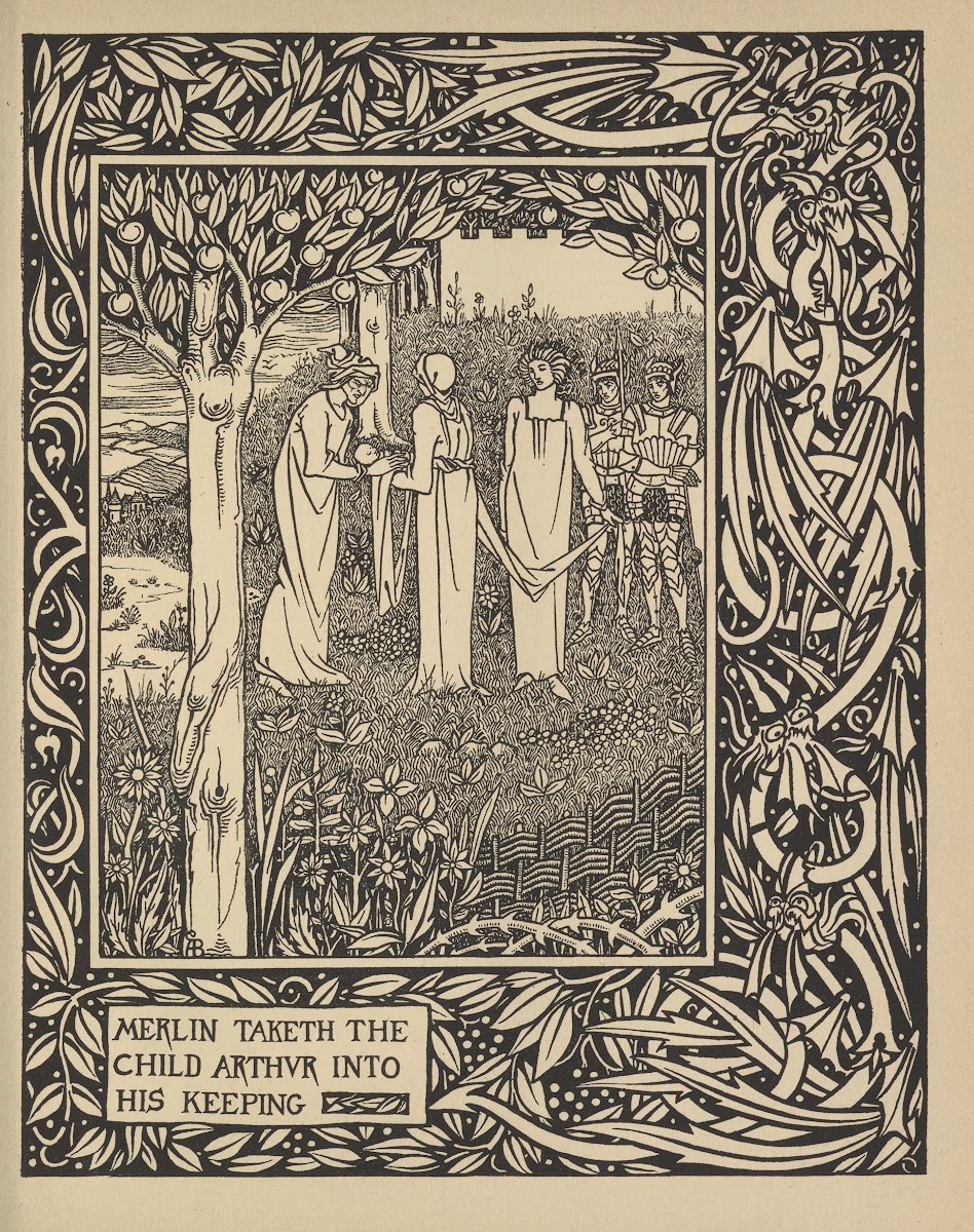 Merlin taketh the child Arthur into his keeping 1893 1894