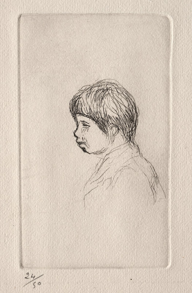 Claude Renoir the Artists Son in Profile 1908