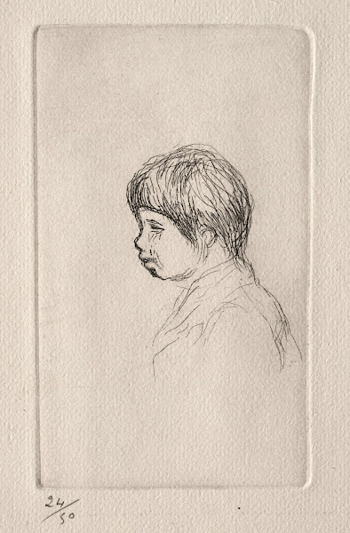Claude Renoir the Artists Son in Profile 1908
