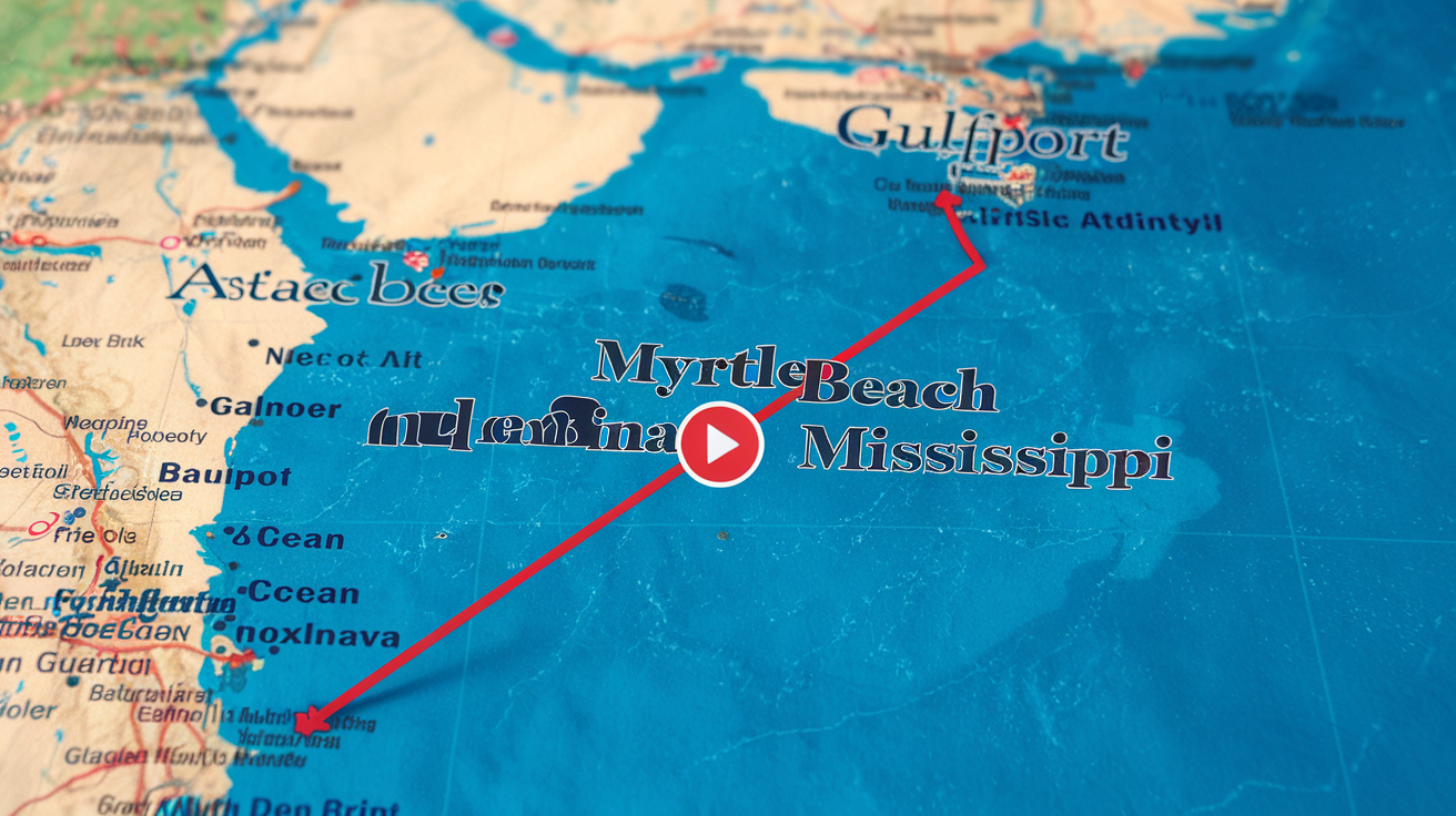Distance from Myrtle Beach to Gulfport MS & Travel Tips