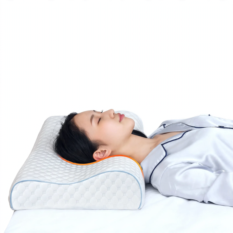 Wave pillow made of memory foam, Lyocell cover