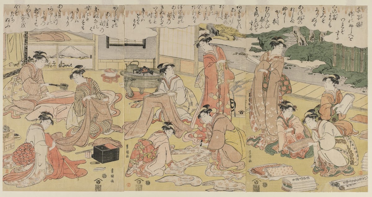 Women Making Clothing early 1790s