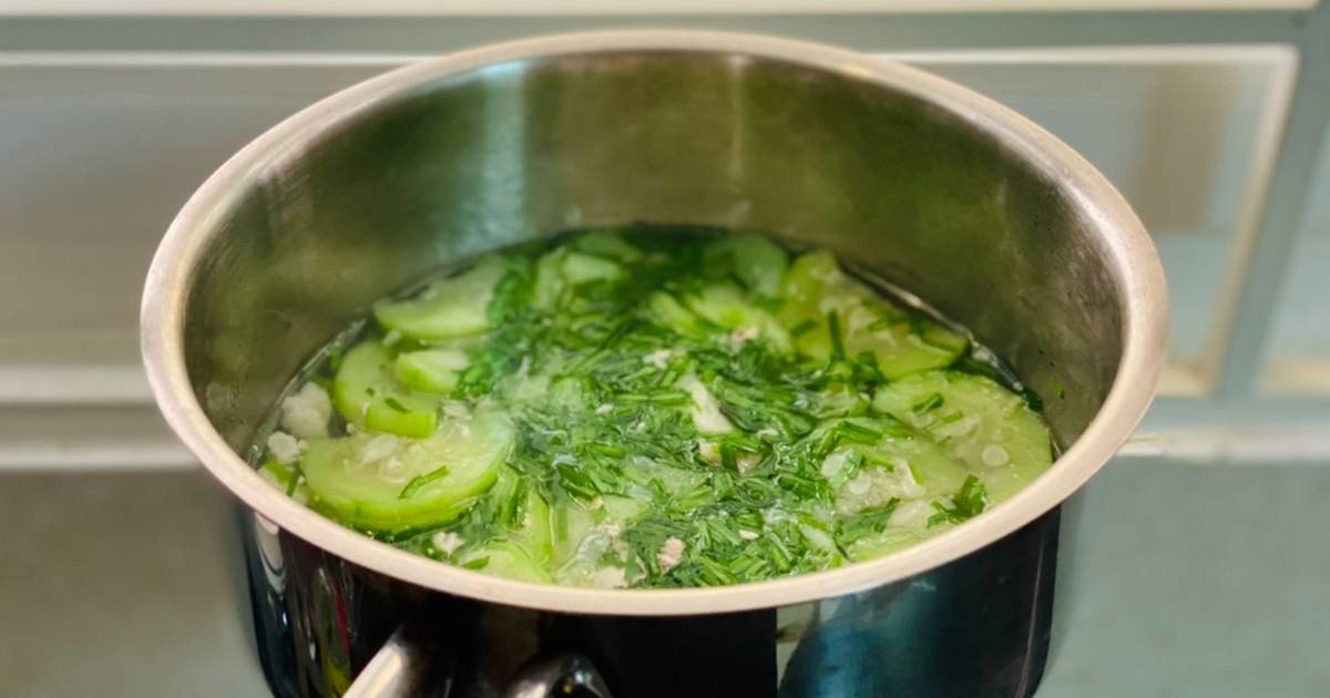 Canh Mướp Nấu Hẹ Thịt Bằm
