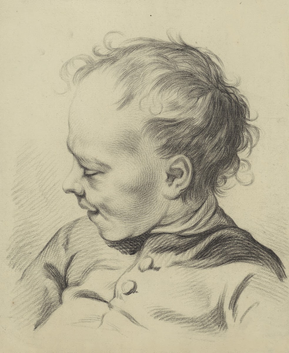 Boy with eyes shut