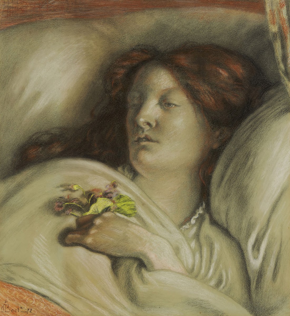 Convalescent  Portrait of Emma Madox Brown 1872
