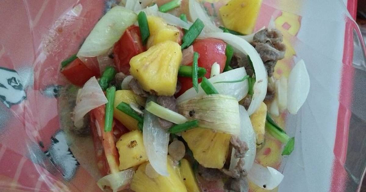 Thơm cà xào thịt bò
