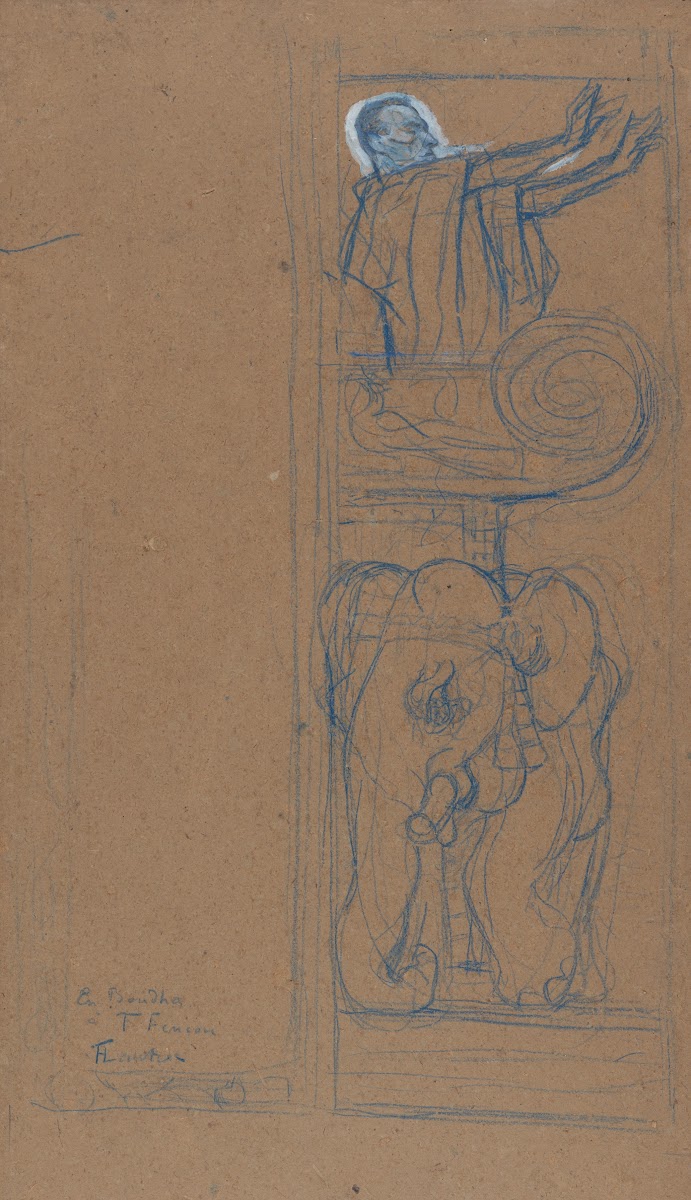 Preliminary Design for the Playbill to Le Chariot de Terre Cuite 1894