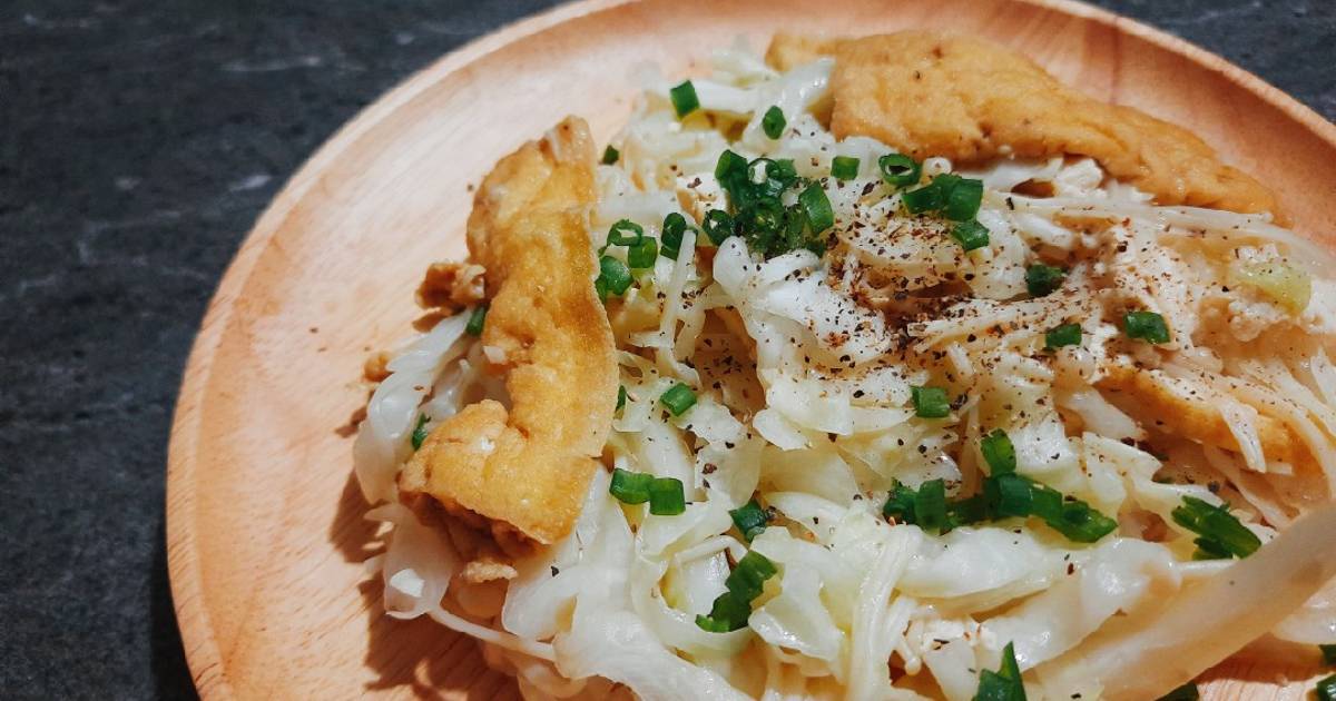 Bắp cải xào đậu hũ và nấm