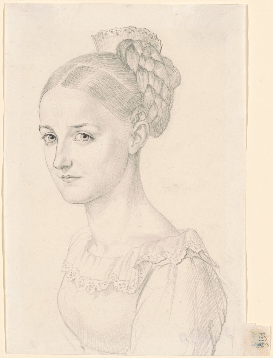 A Young Woman with an Elaborate Hairdo 1823