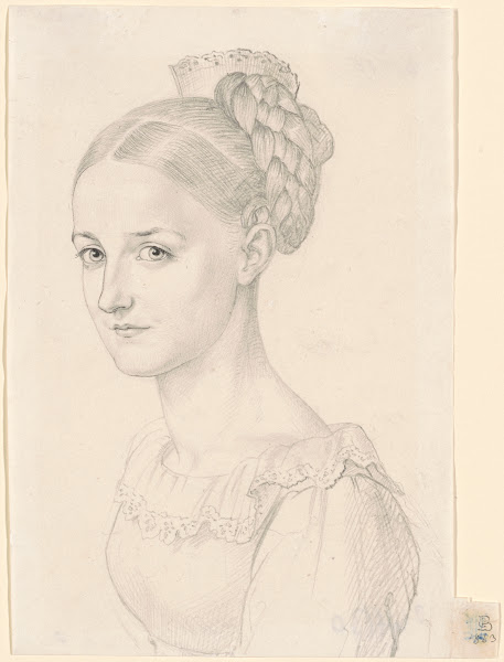A Young Woman with an Elaborate Hairdo 1823