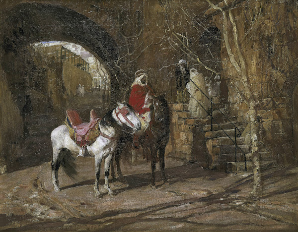 Horseman In A Courtyard 1889