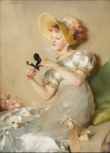 Die Silhouettenschneiderin circa 1890