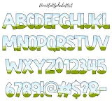Canva Frame Letters Bold Font with Editable outline photo 3 template 201