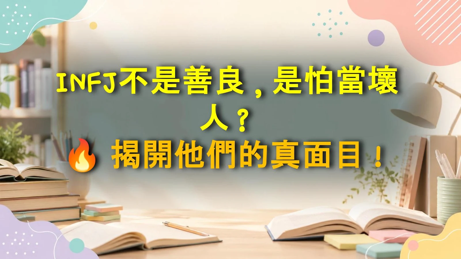 INFJ不是善良，是怕當壞人？🔥 揭開他們的真面目！