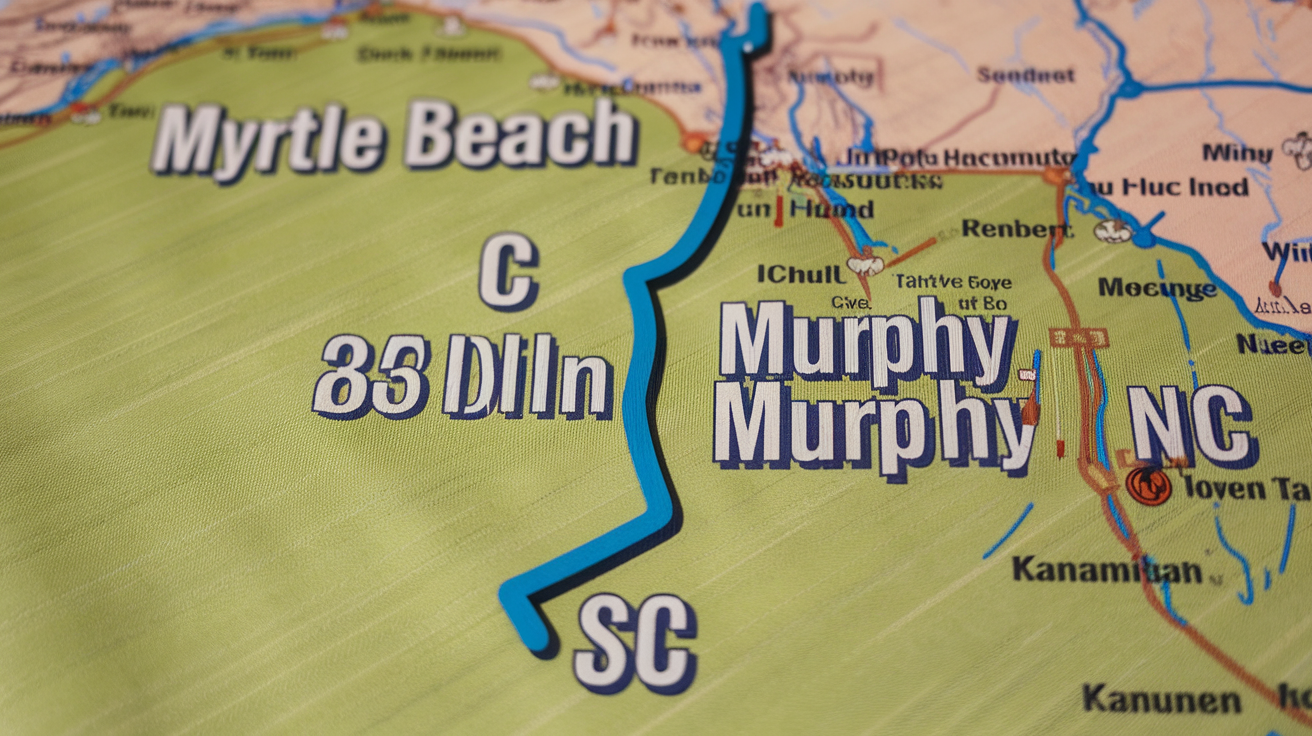 Distance and Travel Guide: Myrtle Beach, SC to Murphy, NC