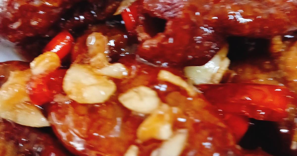 Da gà cháy tỏi ớt