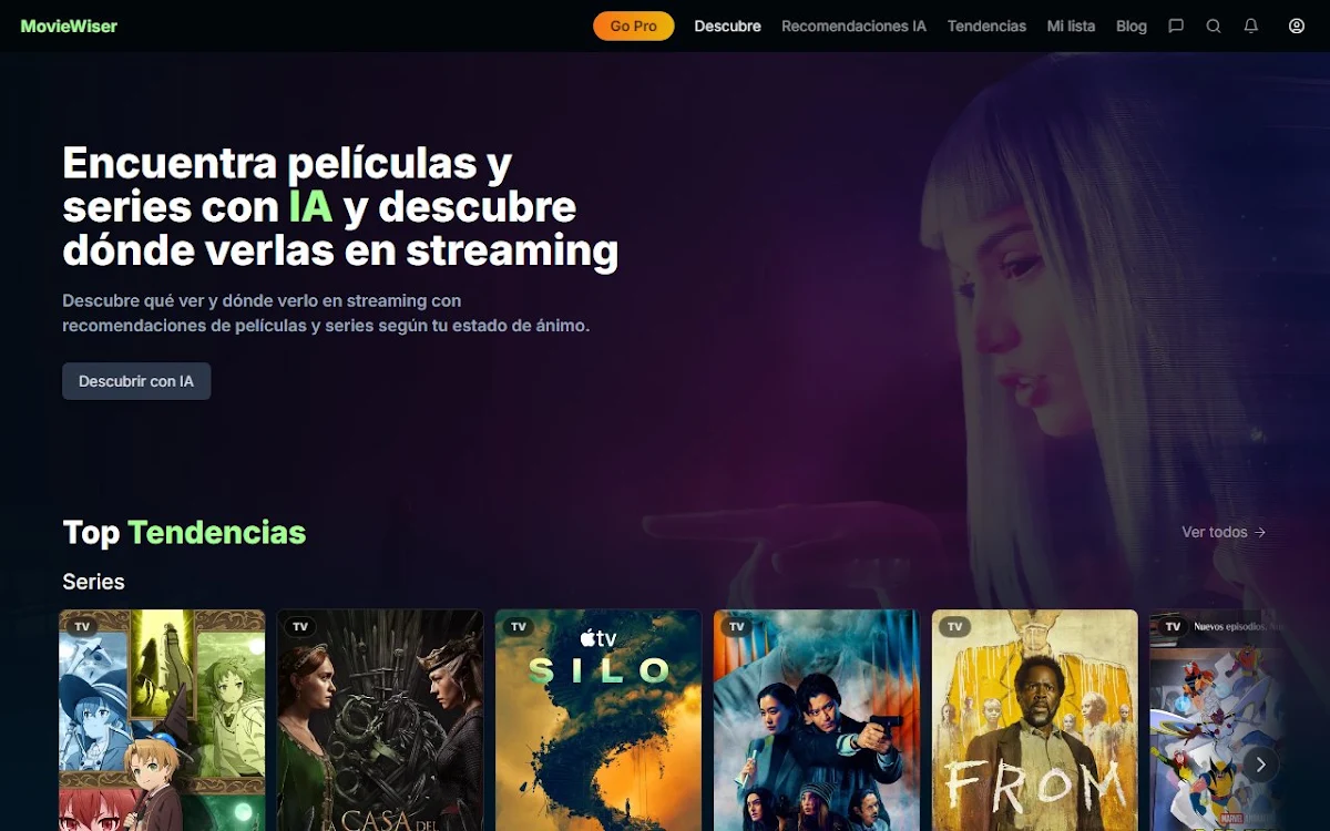 Captura de MovieWiser
