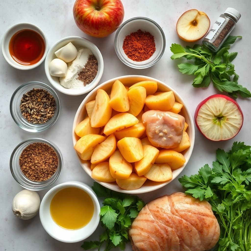 Ingredients for Slow Cooker Fried Apples Recipe Easy Southern Side Dish (Dump & Go!)