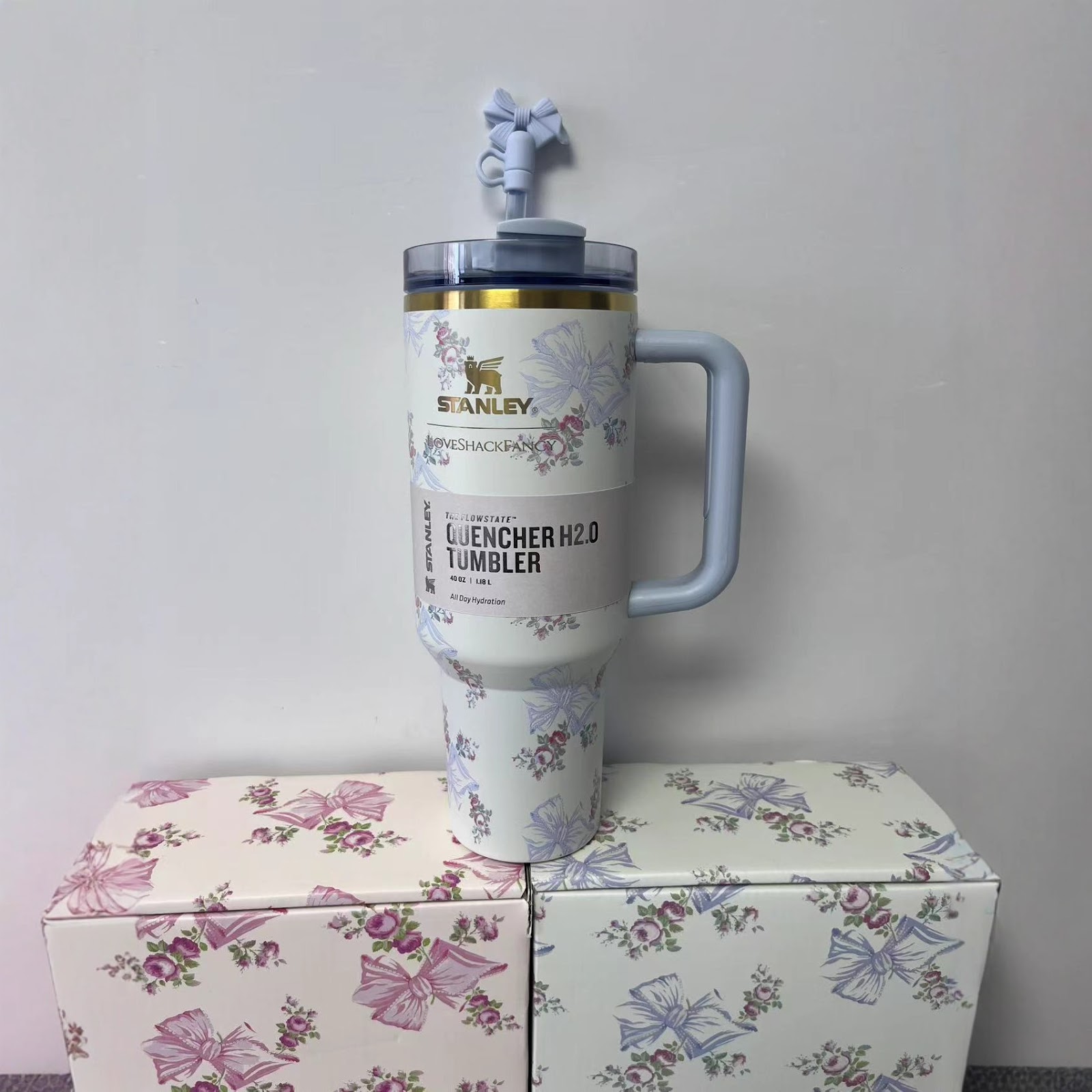 Isolierbecher mit Henkel und Strohhalm, 40oz