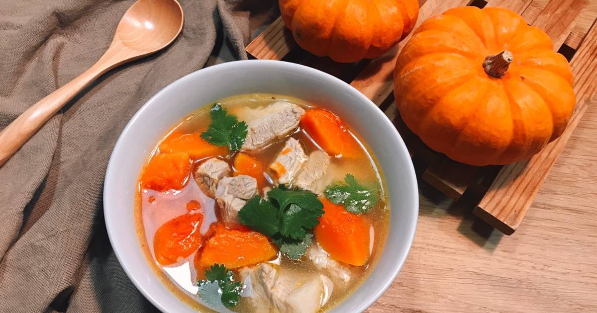 Canh Bí Đỏ Hầm Sườn Non