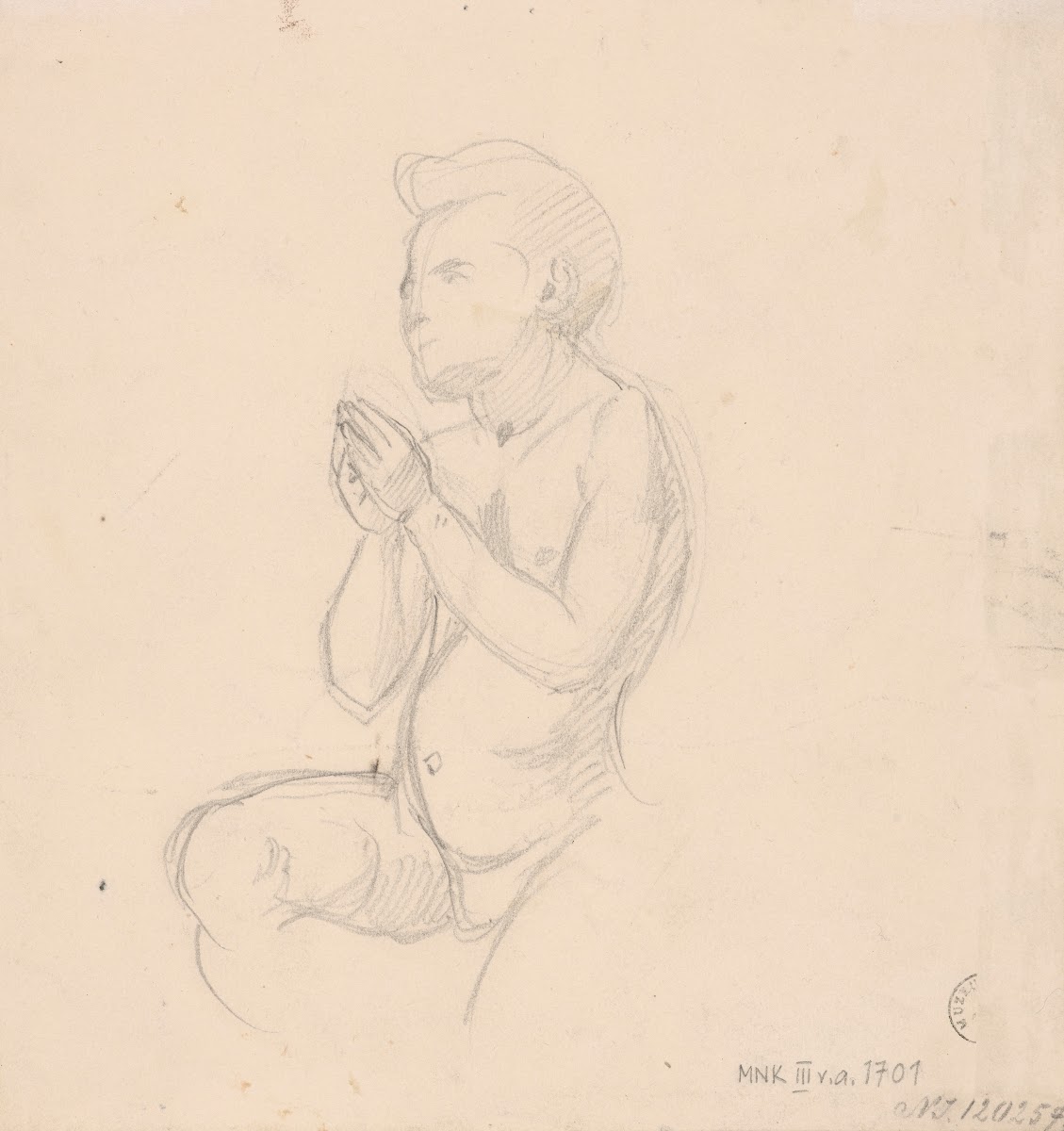 Sketch of angel for the painting The Immaculate Conception 1864