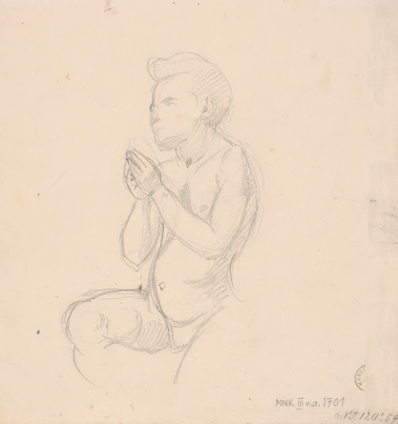 Sketch of angel for the painting The Immaculate Conception 1864