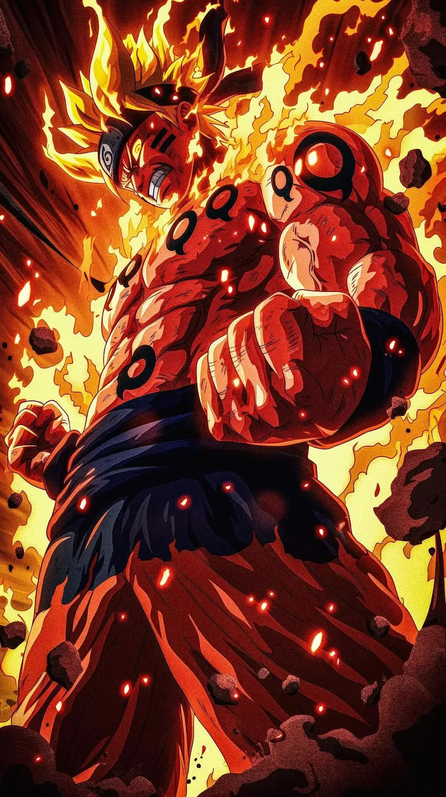 Naruto, Anime, Manga, Nine-Tailed Beast Full HD iPhone Wallpaper Background (1080x1927)