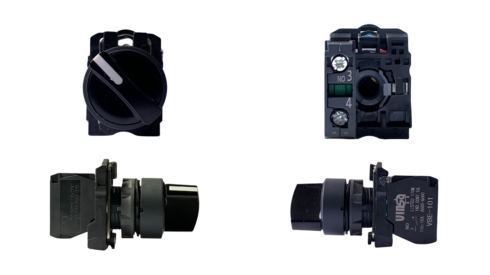 Selector Switch KB5AD41 2 Position Spring Return 1N/O