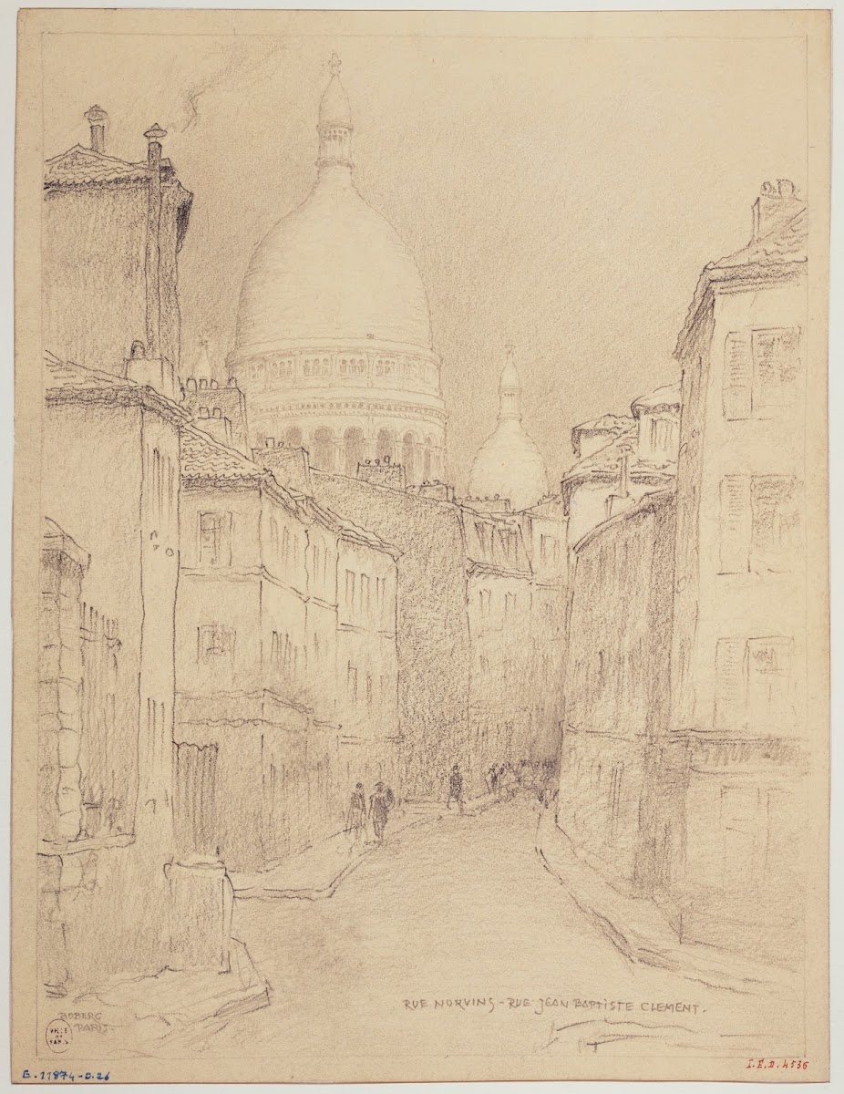 La rue de Norvins et la rue Jean Baptiste Clément