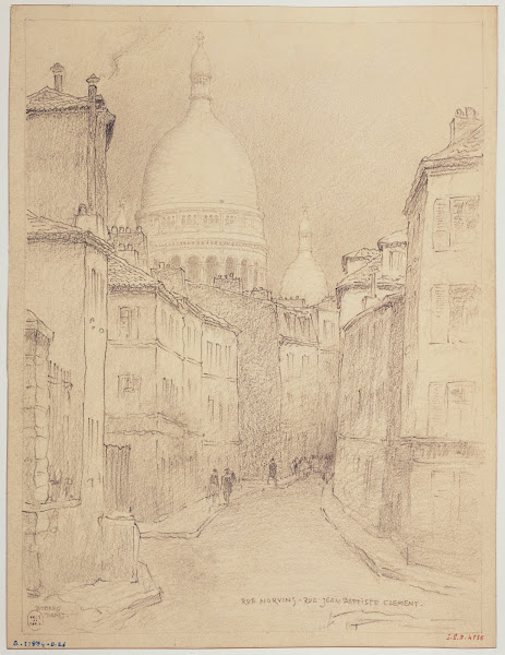 La rue de Norvins et la rue Jean Baptiste Clément