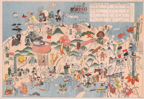 Manga Ryokō Nihonzenzu Manga Travel Map Of Japan Pl06 1925