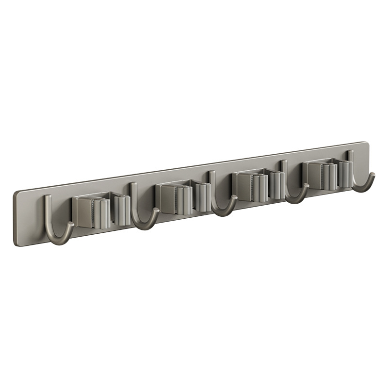 Wall holder for broom and mop made of stainless steel