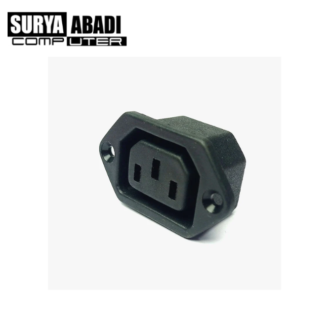 SOCKET KABEL POWER AC FEMALE 3 LUBANG PIN PSU KOMP