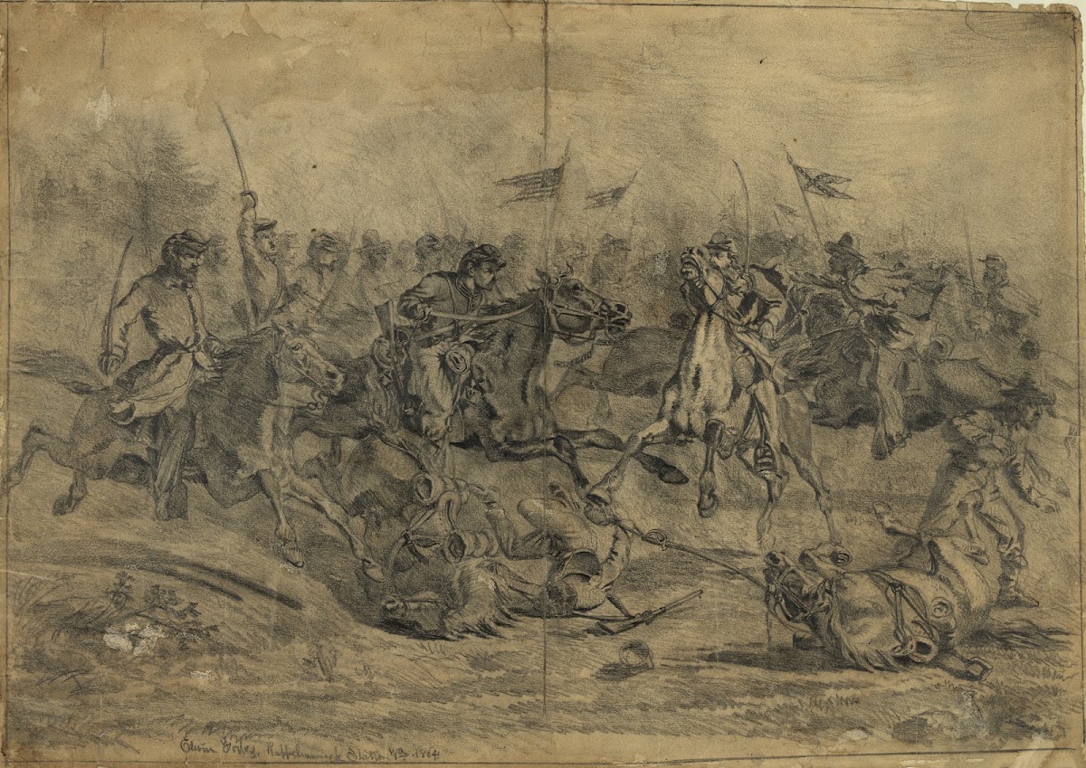 Cavalry charge near Brandy Station Va 1864