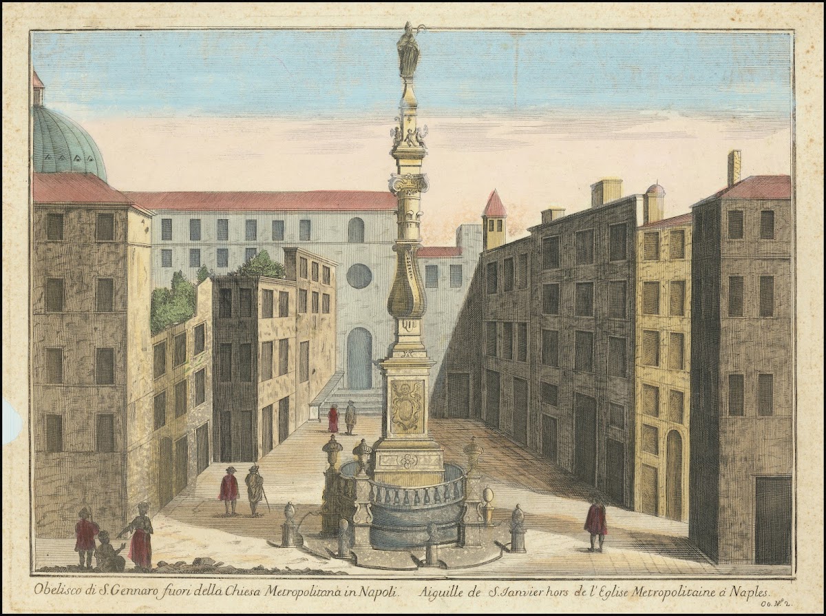 Obelisco di S Gennaro fuori della Chiesa Metropolitana in Napoli 1760