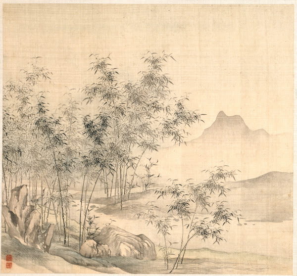 A Solitary Crane in the Bamboo Grove early 1600s