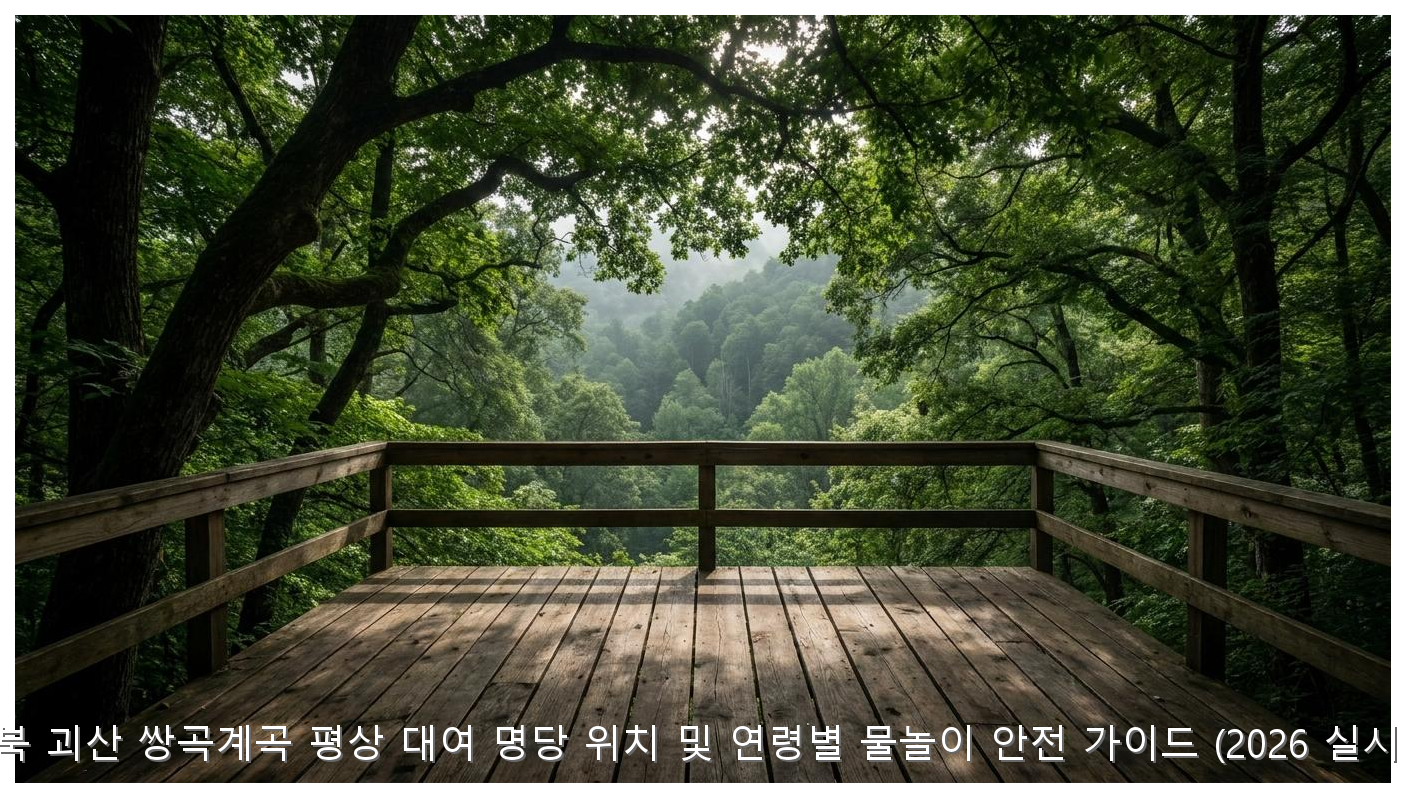 충북 괴산 쌍곡계곡 평상 대여 명당 위치 및 연령별 물놀이 안전 가이드 (2026 실시간) 핵심 안내 및 분석 인포그래픽 (2)