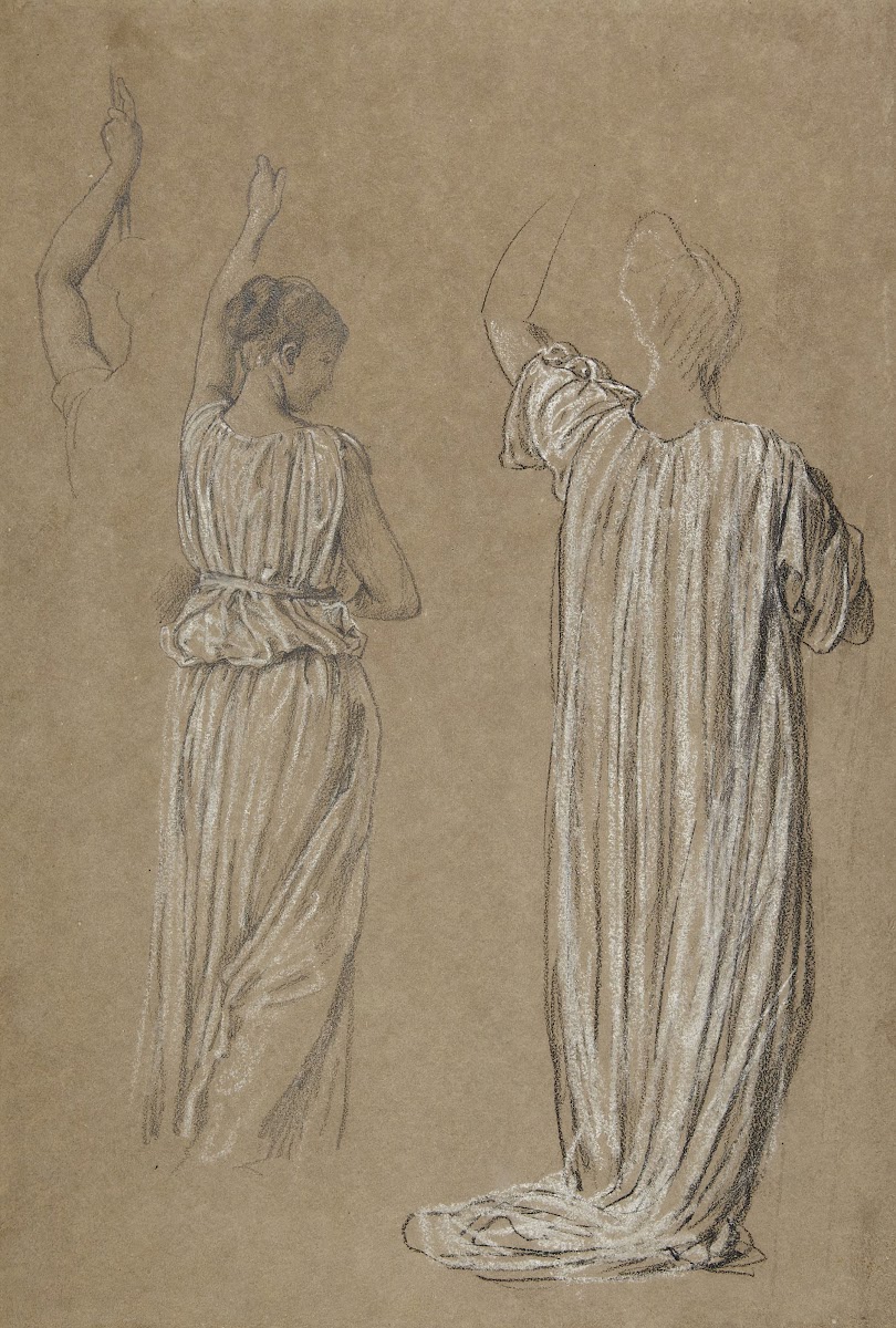 Studies of a standing draped figure