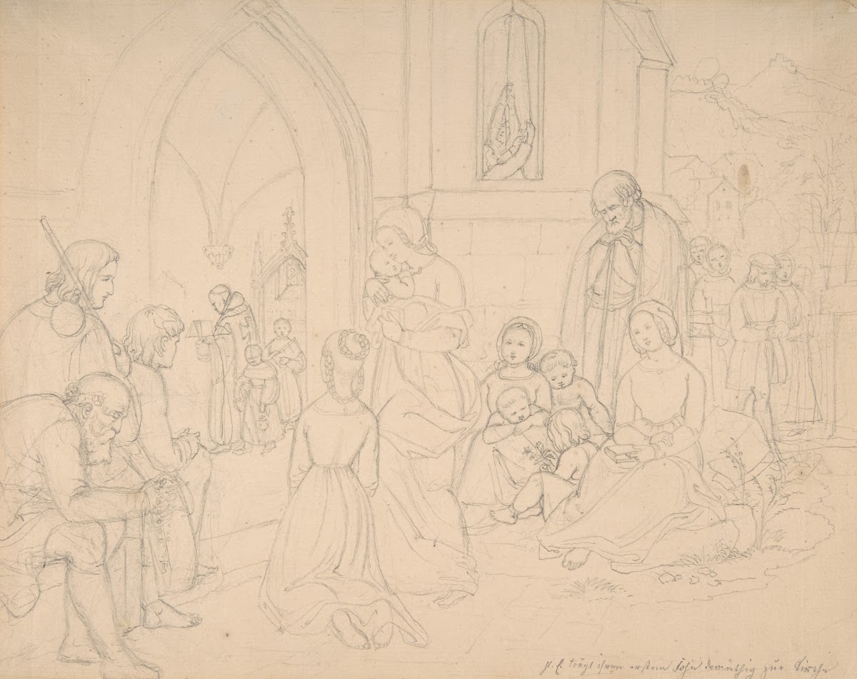 Saint Elizabeth Carrying Her First born Son to the Church ca 1850